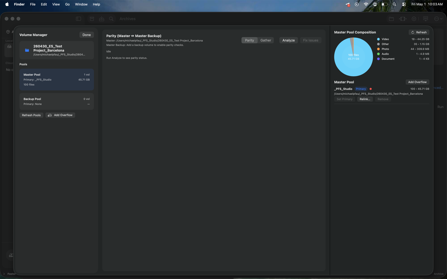 ProFlow Studio application screenshot